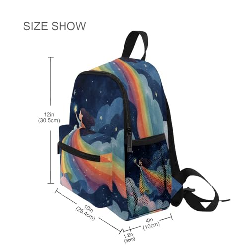 Star Girl Rainbow Toddler Backpack Kindergarten Elementary Backpack for Boys Girls Toddler Schoolbag3
