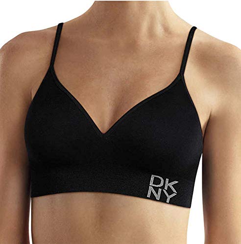 DKNY Ladies’ Seamless Bralette 2-PACK (Black/Grey) (Small)2