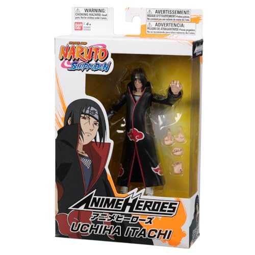 BANDAI - Banpresto - Anime Heroes Figura de Acción Oficial de Naruto Shippuden - Itachi Uchi