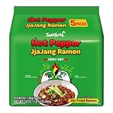 SAMYANG Hot Pepper Jjajang Ramen: Satisfy Your Spicy Cravings – 23.95 Oz (pack of 1) (total 5 pcs)