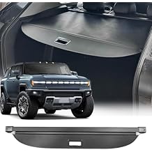 Cargo Cover Fit for GMC Hummer EV Accessories 2025 2024, Leather Retractable Trunk Cover Organizer Security Shielding Shade Tonneau Cover for Hummer EV SUV Accessories