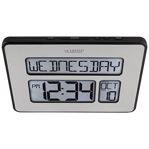 La Crosse Technology 513-1419Blv4-Int Backlight Atomic Full Calendar Clock With Extra Large Digits #TOP1