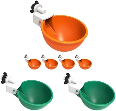 WORLEYX 5 Pack of Orange Waterer Cups + 2 Pack of Green Waterer Cups