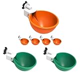 WORLEYX 5 Pack of Orange Waterer Cups + 2 Pack of Green Waterer Cups