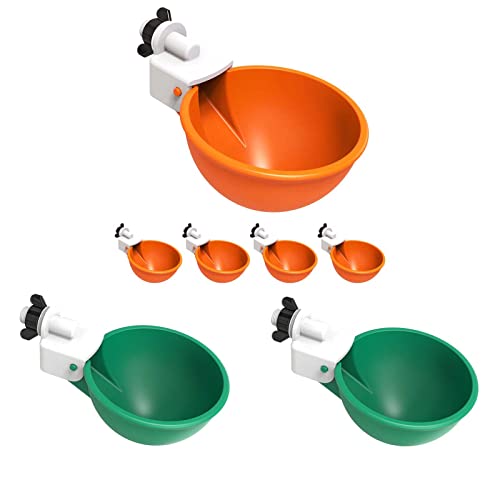 Worleyx 5 Pack Of Orange Waterer Cups + 2 Pack Of Green Waterer Cups #TOP12
