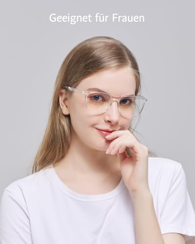 ANRRI Okulary blokujące niebieskie światło Lekkie okulary z filtrem ramkowym Okulary do gier komputerowych Blue Ray, kryształowe, średnie - obrazek 3