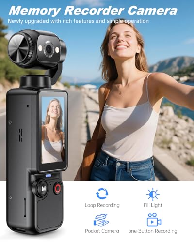 Image of Vlogging Camera, Mini Camcorder, Portable Handheld Video Camera