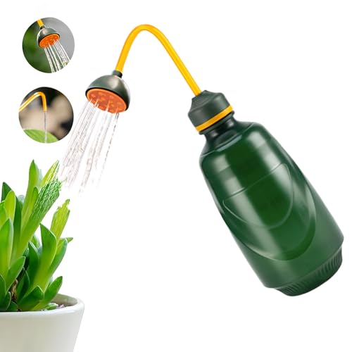 Shyllin Regadera Bonsai 450ml,Regadera Pulverizador Plantas Pequeña,Botella Pulverizadora de Mano con Botella Blanda, Adecuado para Plantas pequeñas, plántulas, Plantas en macetas (Verde)