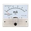 Heschen 85C1-100mA Rectangle Panel Mounted Current Meter Ammeter Tester DC 0-100 mA Class 2.5 White #4