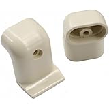 INAX/トステム/TOSTEM/など 互換性あり ユニットバス 浴室折戸 2枚 折戸 中折れ戸 ドア 把手 取っ手 プラスチック 樹脂 部品 ホワイト ※2個セット YNOD-BK-WH