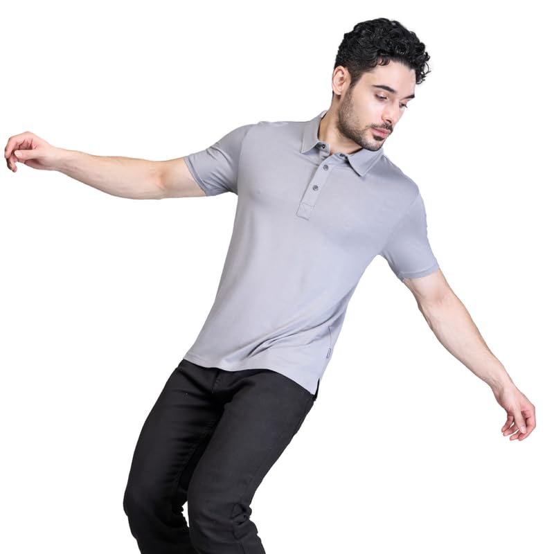 Image of Interwove Bamboo Knitted Polo T-Shirt