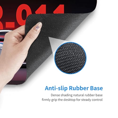 Image of BESTOR Extended Mouse Pad 23x11 Inch, GT3 R-911 RENNSPORT Racing Car Design Desk Mat, Anti-Slip Rubber Base, Smooth Surface for Gaming, Office & Keyboard