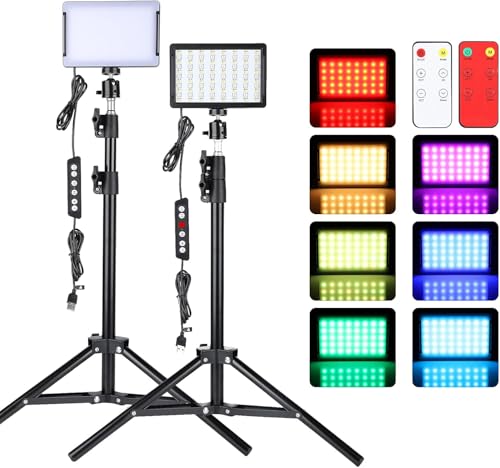 Amazon | 2パック撮影用ライト LEDビデオライト 写真スタジオ撮影 2000