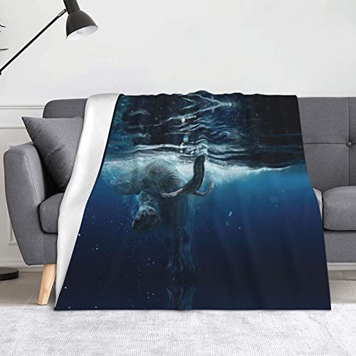 Couverture flanelle canapé lit voyage douce motif éléphant