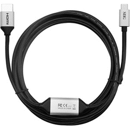 SIIG 2M USB Type C to 4K HDMI Active Cable | Thunderbolt 3 Compatible | Works with USB-C MacBook Pro, iMac, Surface Book 2, Pixelbook, Galaxy S8/S9/Note 8, Google Pixel