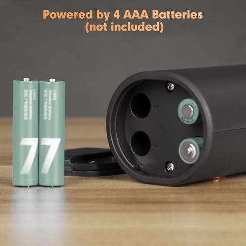 Salz und Pfeffer Mühle Elektrische, SIMPLETASTE 2er Set Gewürzmühlen Batteriebetrieb mit 4 AAA Einstellbarem Keramikmahlwerk