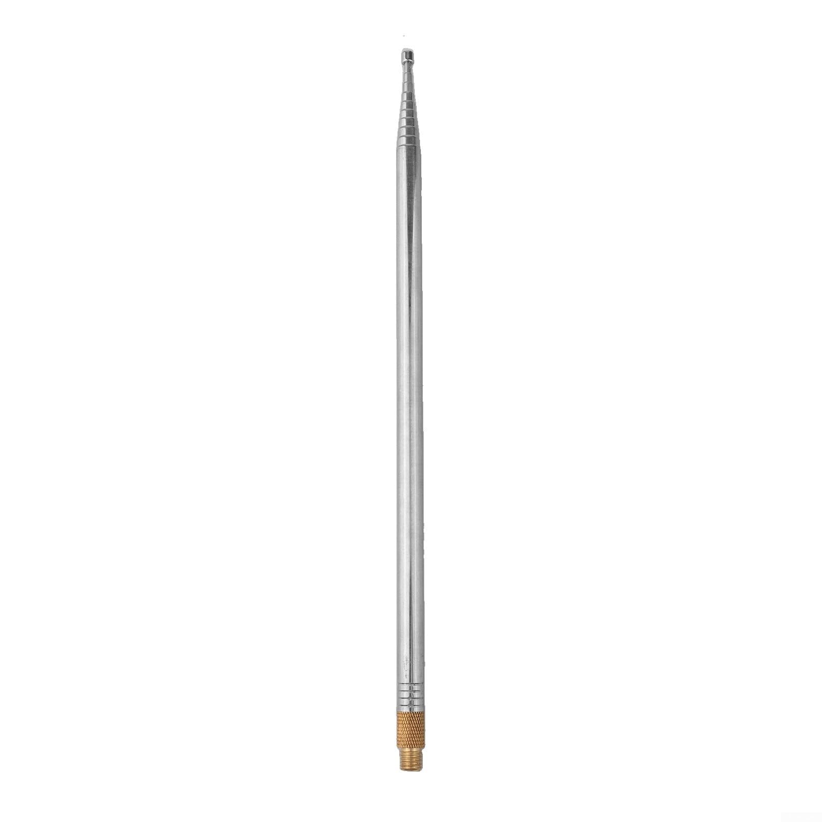 Tidgel 2.5M Stainless Steel Whip Antenna for PAC12 JPC-7, 10-Section HF Shortwave Radio Aerial with 10mm Screw, Retractable 33.8cm to 2.5m(1PCS) — view 2