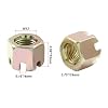 10Pcs M12 x 1.25mm Pitch Hex Slotted Castle Nut,Grade 4.8 Carbon Steel Hexagon Castle Nuts for Wheel Bearings,Mechanical Equipment,Chromatic