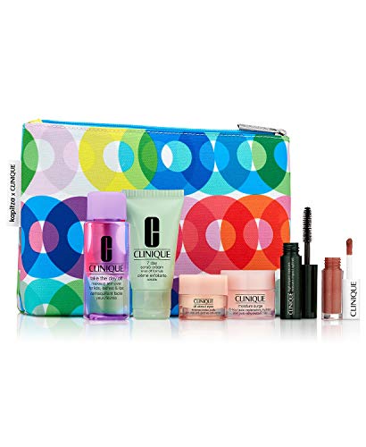 Clinique 7pc Make up & Skin Care Gift Set Bold Pops/punch New&sealed! $70 Value!