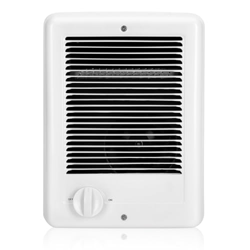 Gopper New Upgrade CSC202TW Electric Wall Heater - Fast & Efficient Heating with Built-in Thermostat, 2000W/240V, 6825 BTU, Complete Unit, White