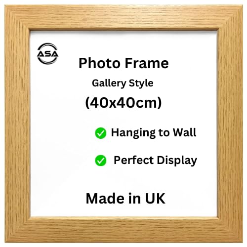 Modern 40x40cm Picture Frames, In Multiple Colors & Sizes, 40x40cm Frame With Perspex Front & Wall Hanging Hooks