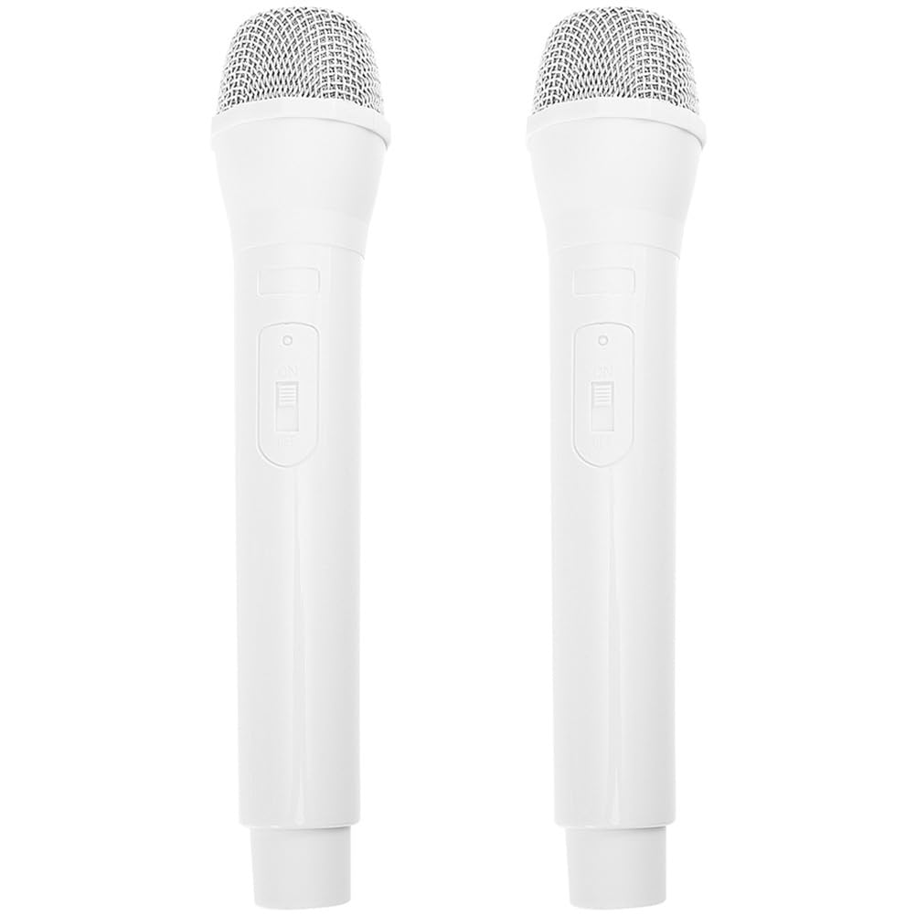 ifundom Kids Microphone Toy Fake Microphone Prop for Pretend Play Singing Role Play Karaoke Party Accessories 9.1 Inch Simulation Handheld Mic for Children