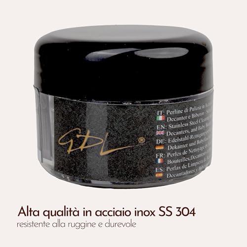 Reinigungskugeln aus Edelstahl - 1000 Kugeln zur effektiven Reinigung von Karaffen, Flaschen, Babyflaschen und Gläsern - Wiederverwendbar mit Aufbewahrungsbox