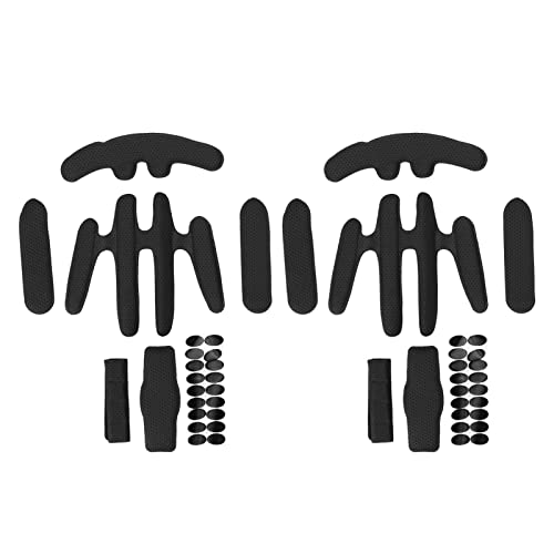 Helmet Lining, 2 Sets Helmets Padding Kit Hot Pressing Sponge with Helmet Lining for Electric Riding (Black)