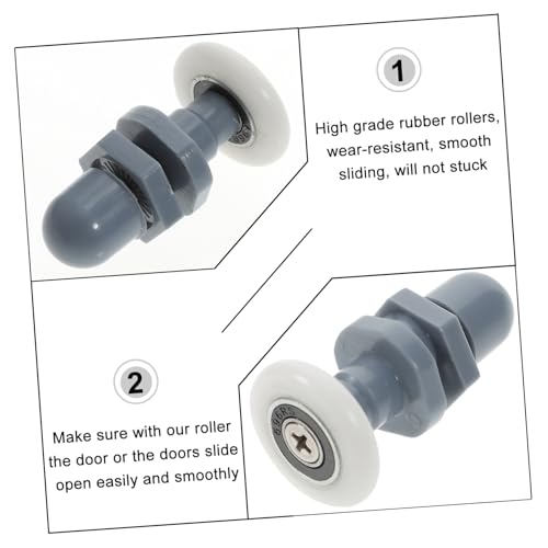 Poleas de ducha de deslizamiento fluido para puertas de cristal 7