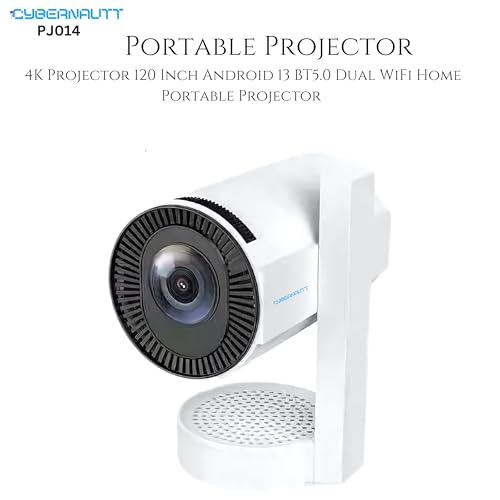 Image of Xuga - Cybernautt Series PJ014 1080P Full HD Smart Projector with 4K Support | Autokeystone | 12500 Lumens | Android | 60-120 inch Screen | WiFi 6 | Bluetooth | 5 Watt Speaker | Wireless Screen Mirroring