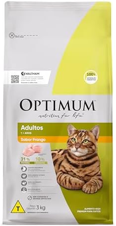Ração Optimum para Gatos Adultos Sabor Frango 3kg