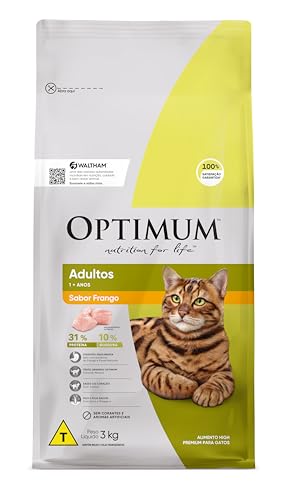 Ração Optimum para Gatos Adultos Sabor Frango 3kg