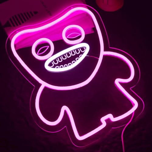 Image of Person Funny Ugly Monster Neon Sign for Wall Decor, Dimmable Neon Light, 14.3x12.2 Inch, for Bedroom, Club, Cafe, Bar, Aesthetic Decor