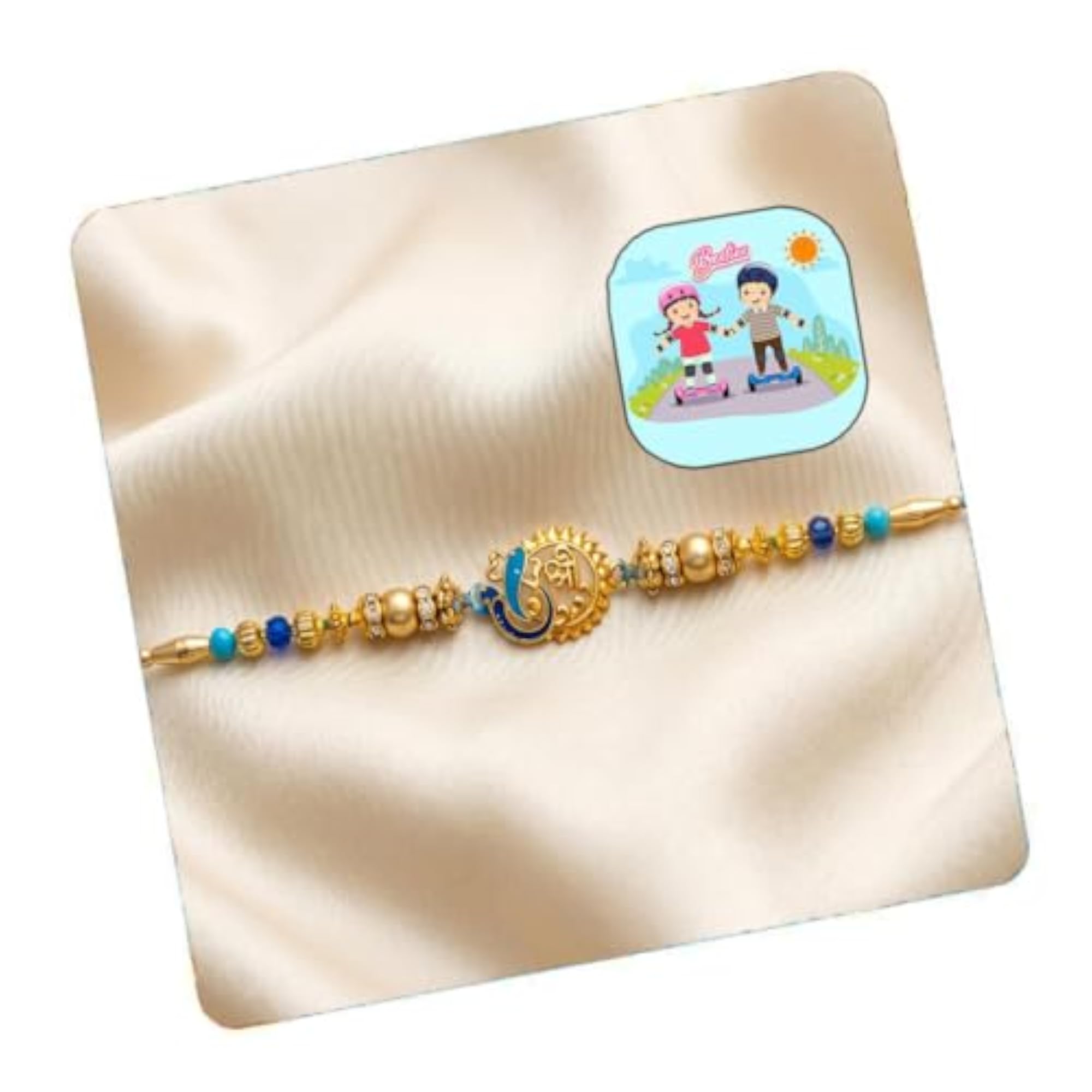 Shree Krishna Rakhi Gift Combo for Brother, Religious Design