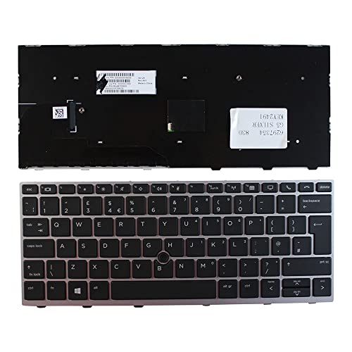 Clavier ordinateur portable HP 6037B0135503 de rechange Power4Laptops avec cadre noir
