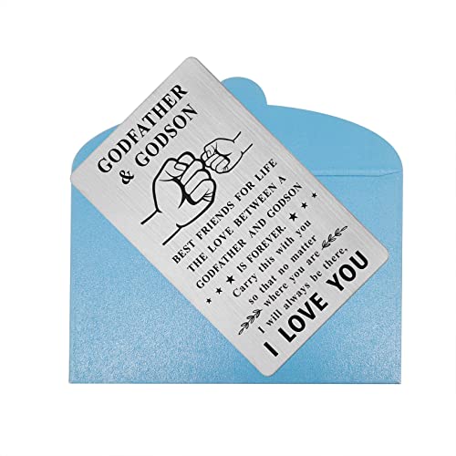 Laluminter God Father Gifts from Godchild, Godfather and Godson Best Friends for Life Wallet Card, Fathers Day Proposal Gift for God Dad Men 6