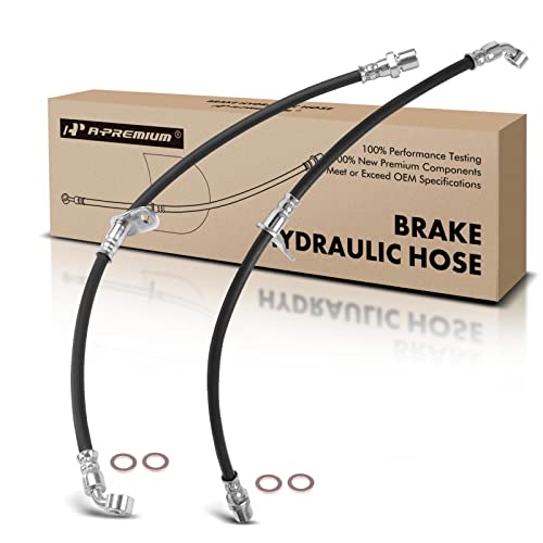 A-Premium Rear Driver and Passenger Brake Hydraulic Hose Compatible with Subaru Models - Forester 2009 2010 2011 2012 2013 2.5L - Replace# 26591SC011(Pack of 2)