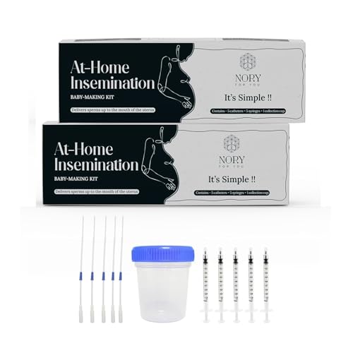 Nory At Home Self Insemination IVI Kit for Women, Designed By Fertility Doctor, Get Pregnant Naturally, Pack of 10 Catheters, 10 Syringes, 2 Collection Cup, Baby Conceive Kit for Home (Pack of 2)