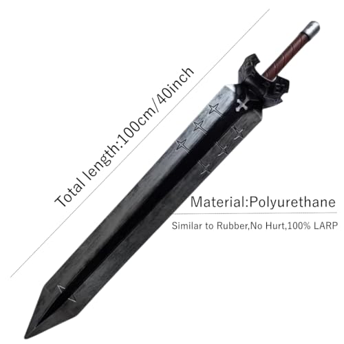 damdos Halloween Prop 40 Black-Asta Sword Clover Cosplay Props,The Black Swords Clover Cosplay Weapon Birthdays Gifts
