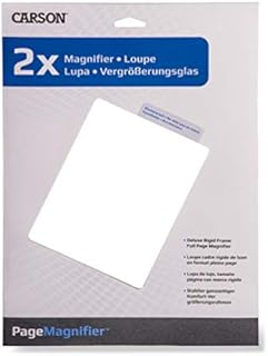 Carson 2X Power Rigid Frame 8.5x11 Inch Page Magnifier for Reading Newspapers, Magazines
