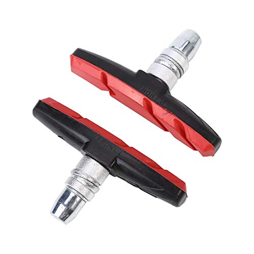 Pastilhas de freio de bicicleta, blocos de freio em V de borracha e aço inoxidável Sapatos de pastil