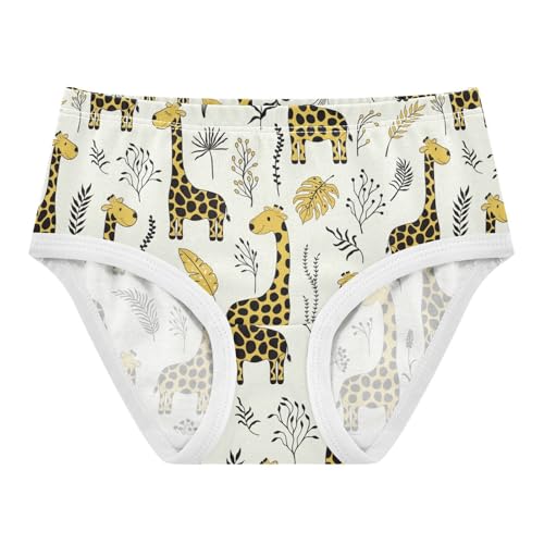 Wusikd Cartoon Giraffes Girls' Underwear Cotton Plantes Girls Briefs Soft Toddler Underwear 5T Multi - Main Image