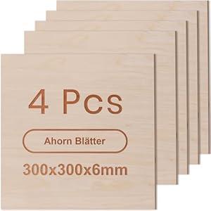 Rowood RM001-LAT Ahornholz Sperrholzplatten 4 Stück
