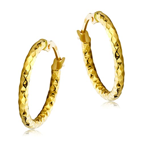 Miore - Boucles d'Oreille - Femme - Or Jaune 18 Cts 750/1000 1.1 Gr