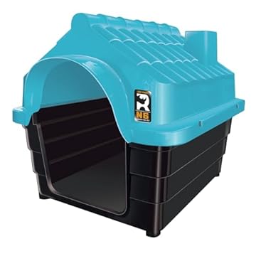 Casinha Grande Plástica Desmontável para Cachorros N6 Casa Azul