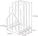 LINFIDITE Cutting Board Rack Chopping Board Organizer Stand Holder Kitchen Countertop Pots Pan Lids Rack Organizer Flat Steel 4.92Lx5.71Wx8.46H in. White