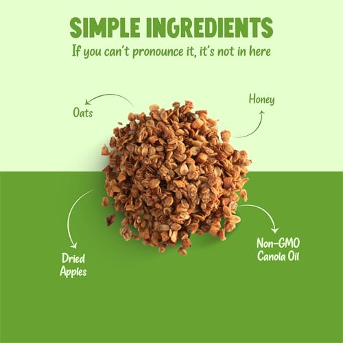 Image of Kelly's Four Plus Granola Cereal | Apple Cinnamon Healthy Granola for Yogurt | Hand Made Snacks for Breakfast - 12 oz (Pack of 4)