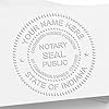 Professional Notary Stamp for Indiana - Notary Public Seal Embosser Indiana, in Round Notary Stamp Kit, 1-5/8 Inch - Ideal for Notary Public in, Complete Indiana Notary Supplies Set #4
