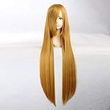 HOOLAZA Light Brown Extra Long Straight Wig Kousaka Kirino Kujou Tsukiyo Vincent Nightray Sailor Moon Sailor Venus Minako Aino Oshino Shinobu for the Halloween Party Cosplay Wigs