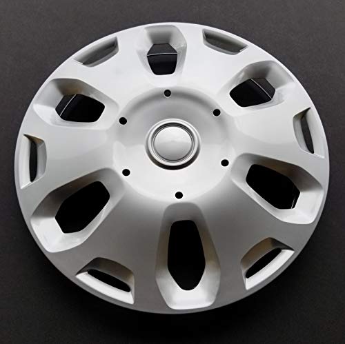 New Wheel Covers Replacements Fits 2010 2013 Ford Transit Connect 15 Inch; 6 Spoke; Silver Color; Plastic; Set Of 4; Spring Steel Clip #TOP2